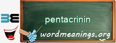 WordMeaning blackboard for pentacrinin